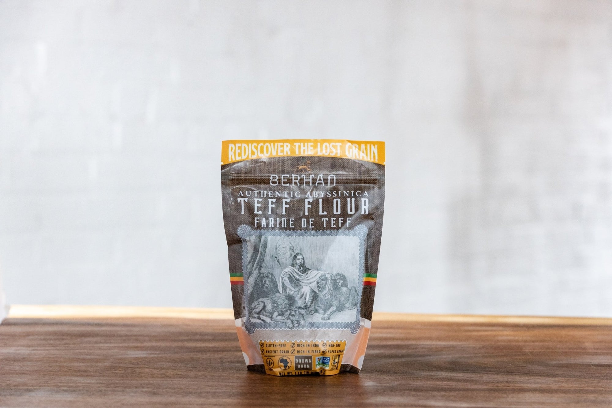 1 lb Brown Teff Flour | Naturally Gluten-Free | Whole Grain | Fibre Rich | Iron Rich | High Protein - Berhan Teff
