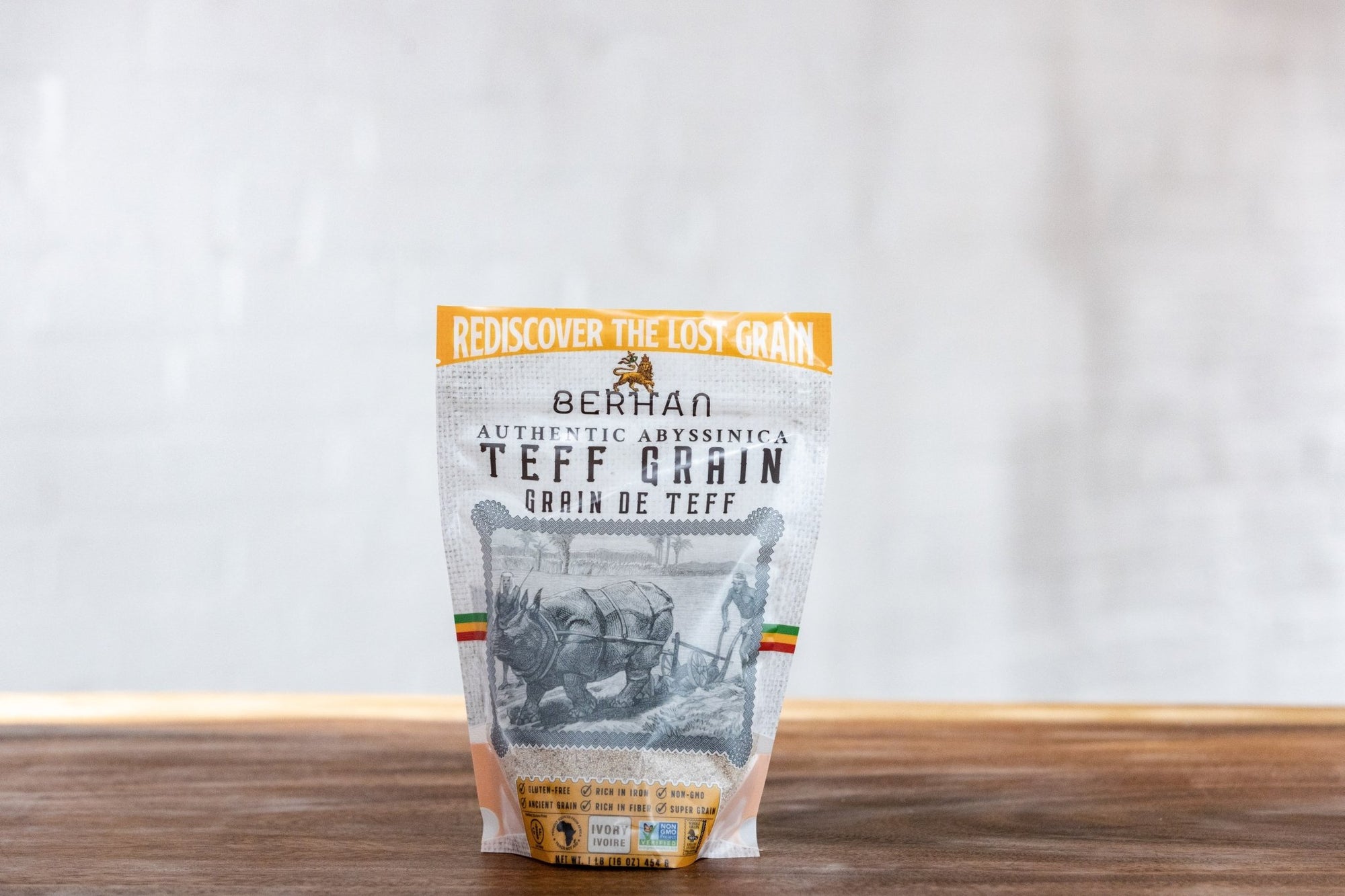 1 lb Ivory Teff Grain | Naturally Gluten-Free | Whole Grain | Fibre Rich | Iron Rich | High Protein - Berhan Teff